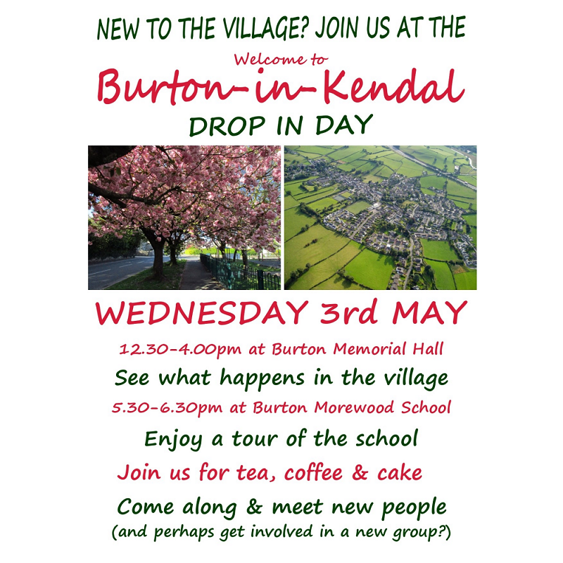Welcome to the village day Burton in Kendal Wed 3rd May 2023