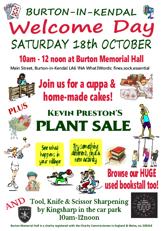 Welcome to Burton Day Sat 18th Oct 2025 poster