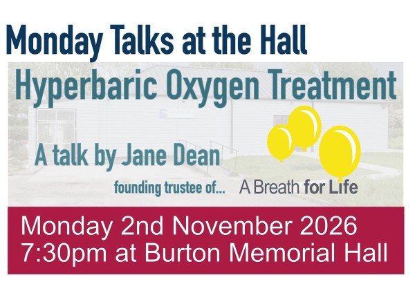 Monday Talks - A Breath For Life by Jane Dean - 2nd Nov 2026